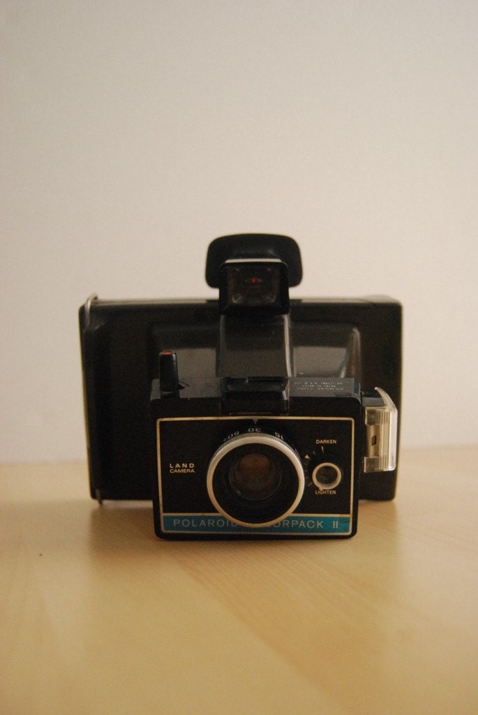 Vintage Polaroid Black n Blue Colorpack II Cool Design Nice Display Piece