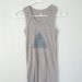 Triangle Pyramid Shade Tank Top Navy Blue n Grey on Gray tanktop TShirt Egypt Geomtric Abstract Ladies SMALL