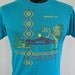 Smokey Mountains NC Cherokee Indian Native American Tee Nature Vintage Tribal TShirt 80s Blue Teal Aqua MEDIUM