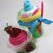 Original Triple Layer Sundae (TM) and Washcloth Sock Cupcake "8 Piece Set"