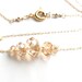 Simple Gold Carrie necklace, Delicate dainty 14K gold chain, Floating crystals, everyday simple jewelry
