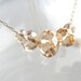 Simple Gold Carrie necklace, Delicate dainty 14K gold chain, Floating crystals, everyday simple jewelry