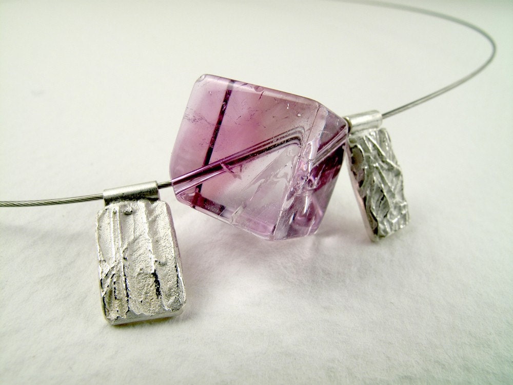 Amethyst- Rock crystal Pendant