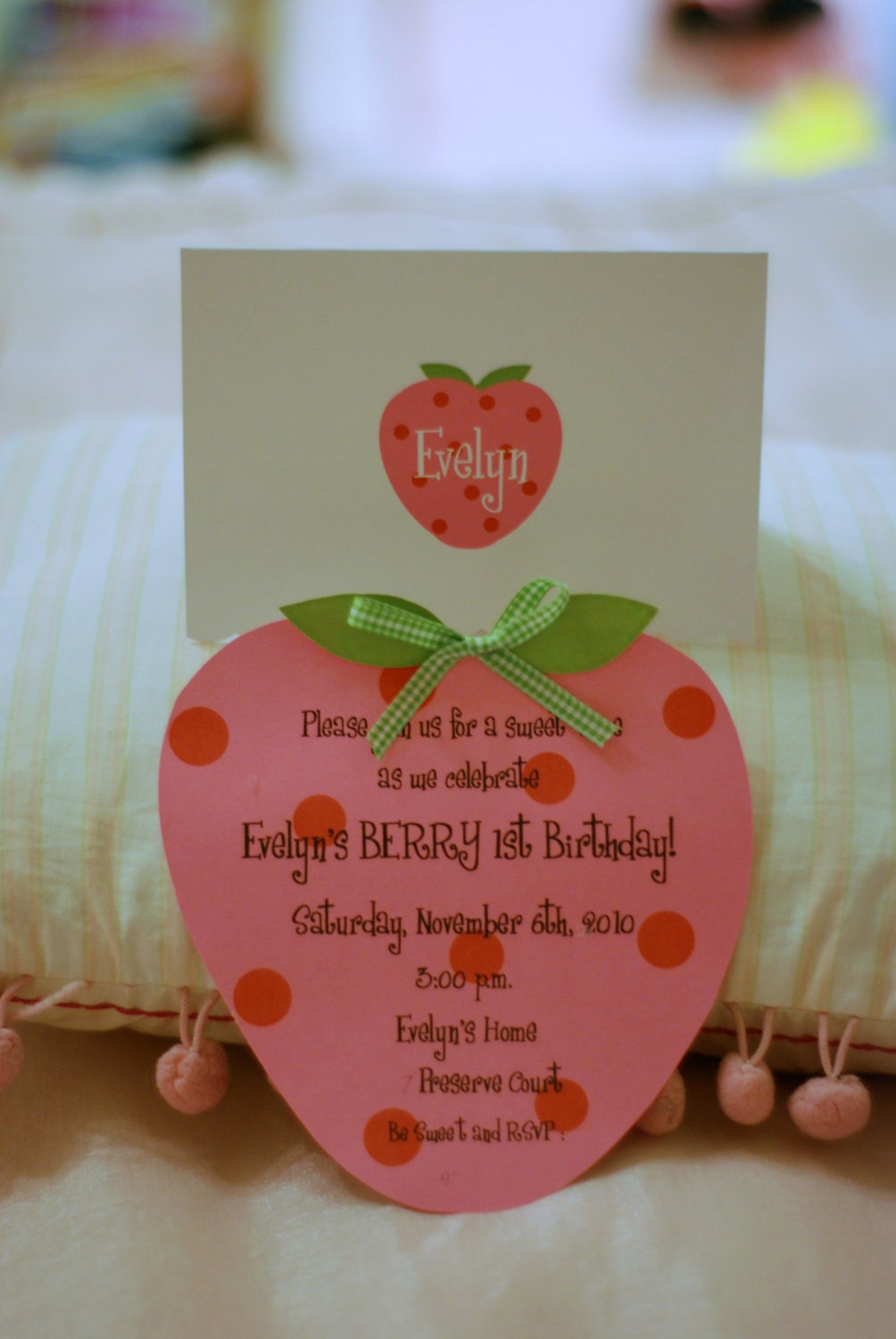 Strawberry Shortcake Birthday Invitations