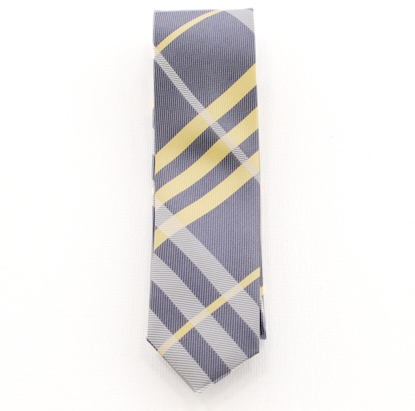 yellow plaid tie