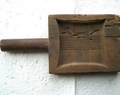 Vintage Japanese Sweets Mold - Present Box With Bow - Kashigata
