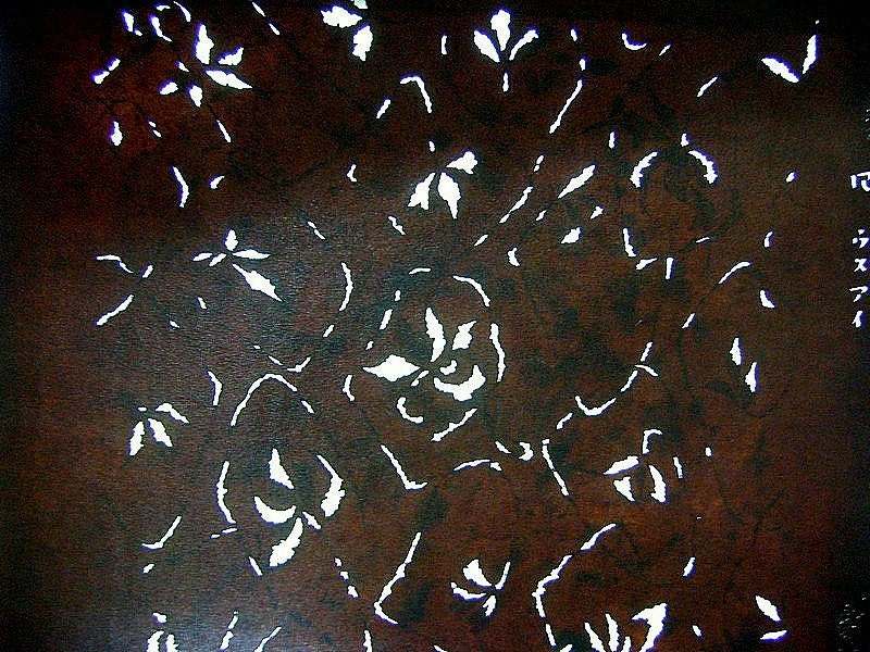 Vintage Japanese Stencil  Kimono  Katagami Showa Period Plants