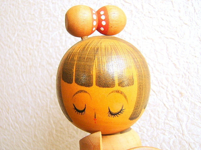 Vintage Japanese Kokeshi Doll Shizuoka Ken Inatori Onsen Omiyage Souvenir