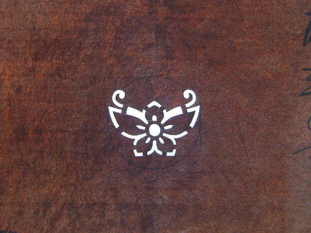 Vintage  Japanese Stencil  Family Crest  Kamon  Stencil C22 Flower Stencil