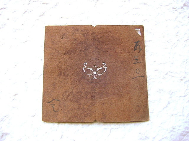Vintage  Japanese Stencil  Family Crest  Kamon  Stencil C22 Flower Stencil