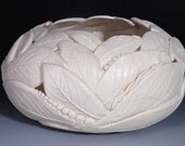 Bowl, Ceramic, Porcelain, White, White Pottery, Leaf