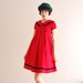 r e s e r v e d for skyetalb Scarlet Sailor Mini Dress with Velvet Trim