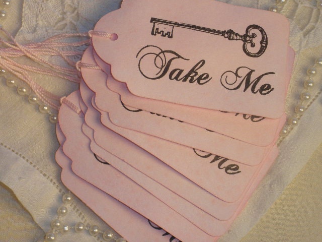 8 Hand Dyed Alice in Wonderland Take Me Tags
