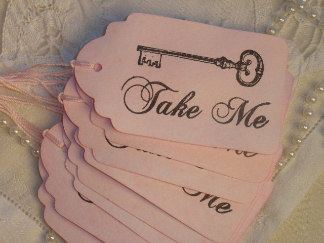 8 Hand Dyed Alice in Wonderland Take Me Tags