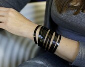 Black Patent Leather  Wrist Wrap
