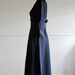 1940s vintage navy blue pin tucked empire waist dress