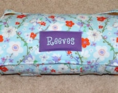 Nap Mat - Monogrammed Good Fortune Cherry Blossom Nap Mat with Lavender Double-sided Minky Blanket