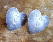 hearts of silver  // stud earrings
