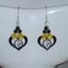 Pittsburgh Steeler Inspired Piece of My Heart Earrings
