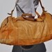 vintage 1970s leather CARRY-ON tote shoulder luggage bag overnight DUFFLE