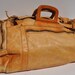 vintage 1970s leather CARRY-ON tote shoulder luggage bag overnight DUFFLE
