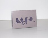 Card Case / Mini Wallet - Birds on a Wire