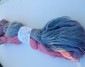 Hand dyed yarn, Superwash, Sock yarn, blue to purple multi, 4.75 oz, 515 yds
