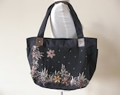 Exotic Onyx  Eco Friendly Black Canvas Tote Bag
