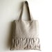 Linen Pleated Tote Bag - Delicada Tote Bag  in Natural Linen