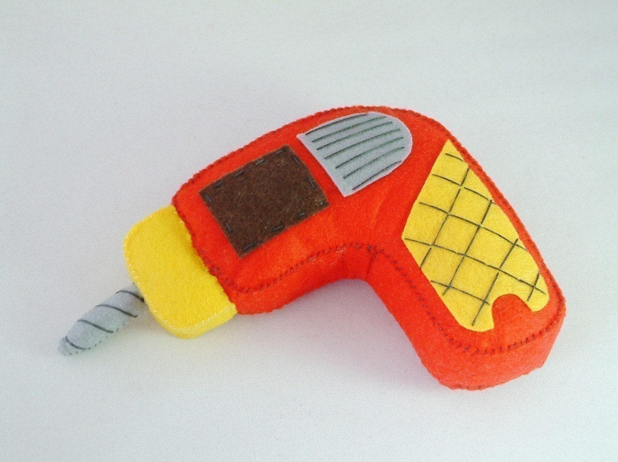 DIY Felt ToolBox(toolbox,Drill,Screwdriver,wrench,screw,Saws,Square,Hammer)-PDF Pattern via Email-T09