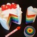 New-DIY felt rainbow cake(double tiers)---PDF Pattern via Email--F30