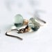 Mint Green Earrings Green Amethyst and Gold Gemstone Earrings