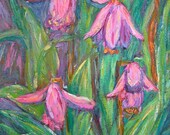 Chinese Orchids Art 14x10 IMPRESSIONIST OIL PAINTING by Award Winner Kendall Kessler