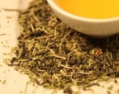 Lemon Sencha / Organic Green Tea with Lemongrass / Zanitea Loose Leaf Blend Makes 10 to 12 Cups