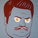 Ron Swanson Bacon & Eggs Shirt in Light Blue- Mens S or M