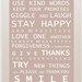 Family Rules - Bus Roll Typography Poster print