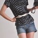 Black White Polka Dots Silk Petterpan Collar 3/4 Balloon Short Sleeves Blouse