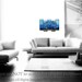 Abstract Modern Landscape Tree Asian Art by Gabriela 50x30 Large, texture, blue