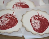 Stickers - Envelope Seals - Red Strawberries