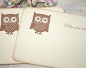 Baby Shower Wish Cards - Sweet Owl - Set of 12