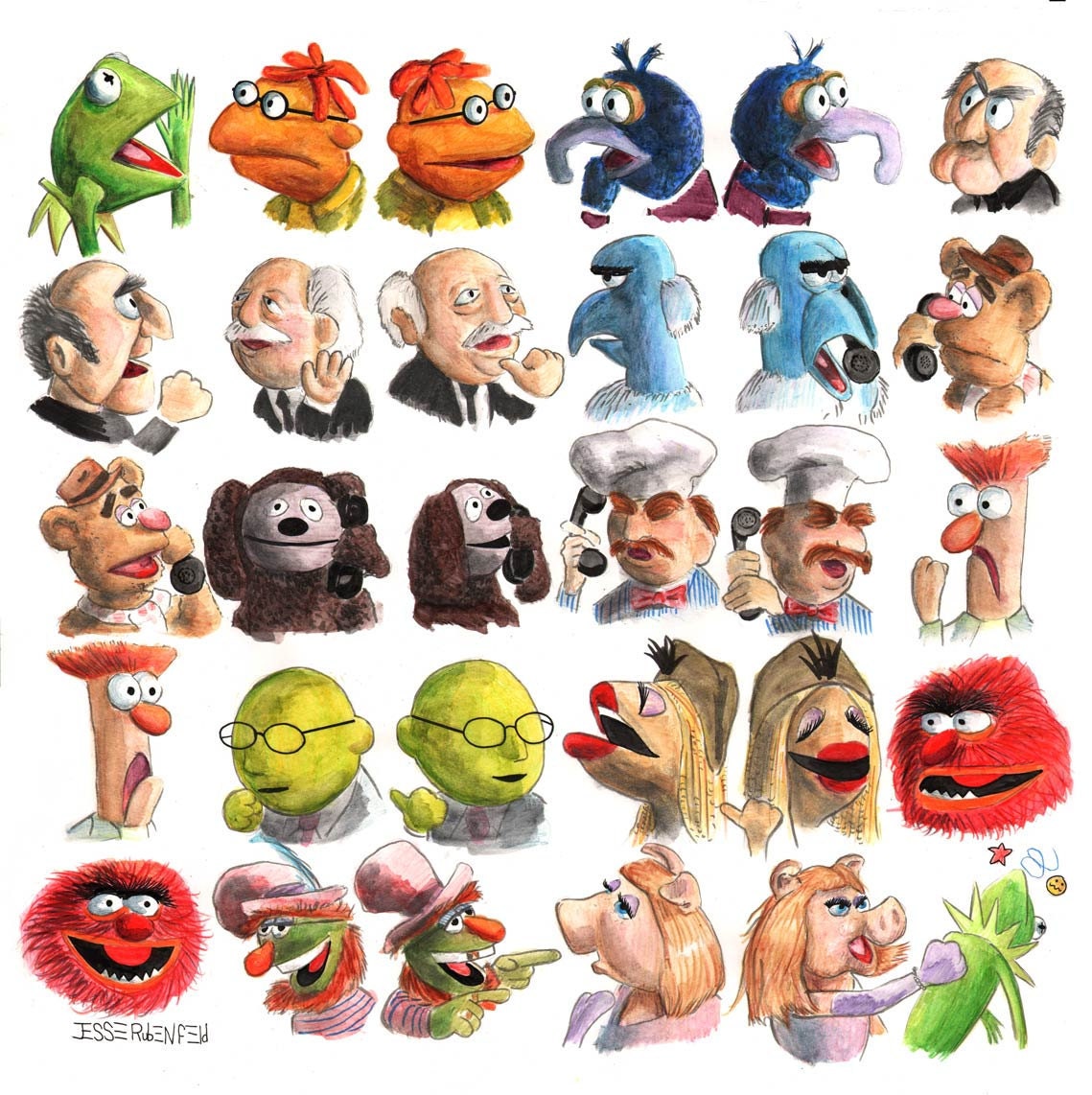 Muppets Gossips Print