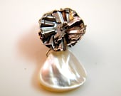 Mother Of Pearl Rosette Flower Earrings