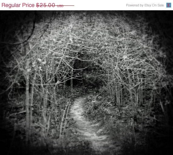 20% OFF Dark Forest Photograph "Grimm Path" Fine Art Nature Photography - Vintage Fairytale Print