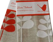 Double Leaf Linen Tea Towel