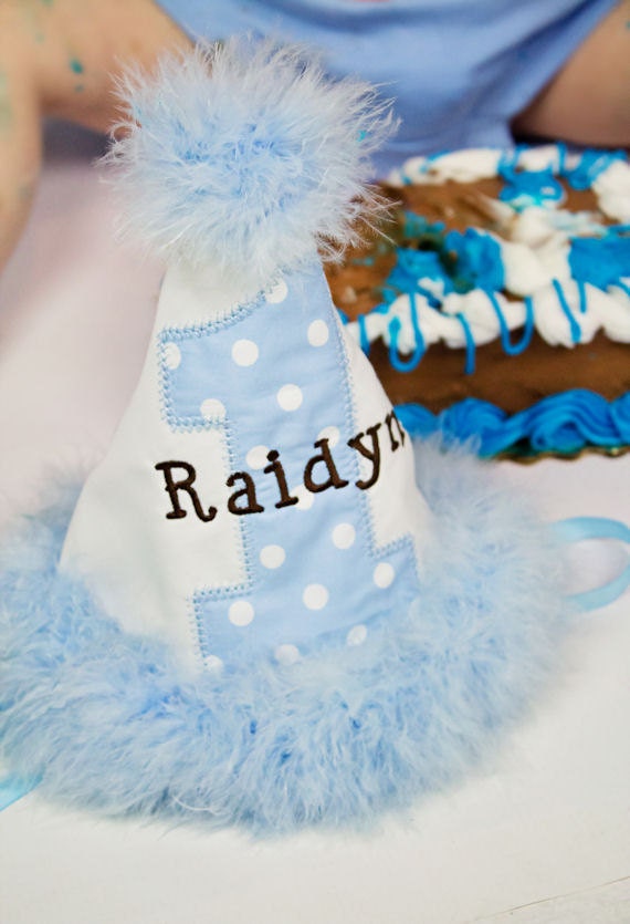 Boys Birthday Hat...First Birthday Hat...Owl Birthday Hat