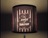 Burlesque Cabaret Lampshade lamp shade - burlesque decor, pinup decor, boudoir lamp shade, striped lamp shade