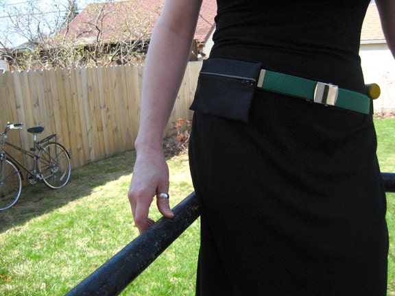 Utility belt for biking - Green with black
