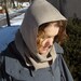 Riding hooded scarf - soft oatmeal color