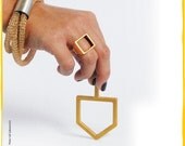 Square ring In Gold