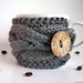 Grey Coffee Cozy - Gray Cup Cozy - Coffee Cup Cozy - Cup Cosy - Coffee Cosy - Rain Cloud Storm Neutral - Fathers Day Gift